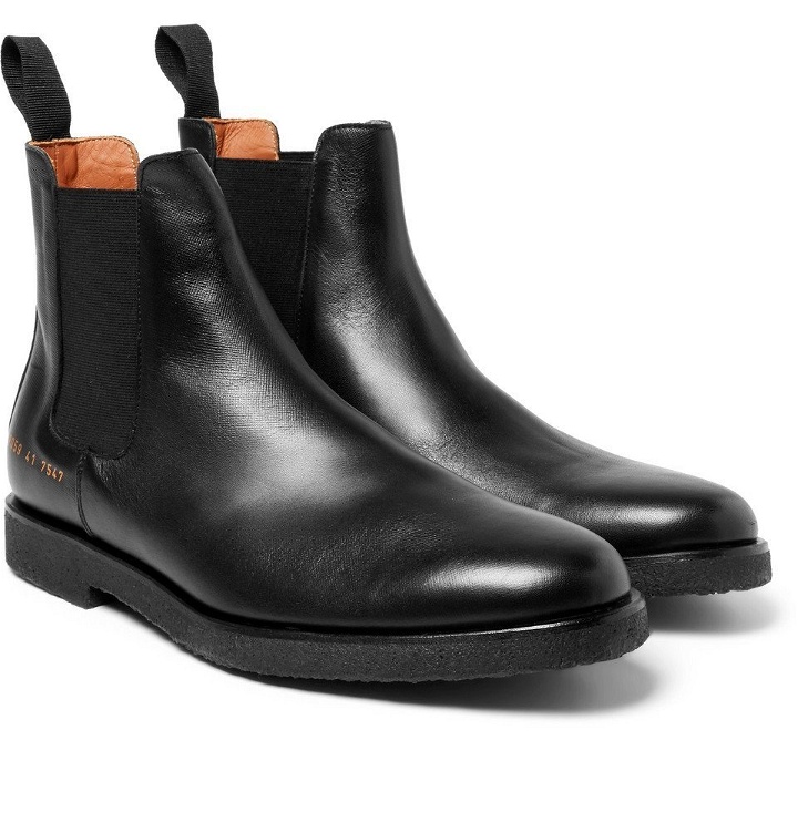 Photo: Common Projects - Cross-Grain Leather Chelsea Boots - Black