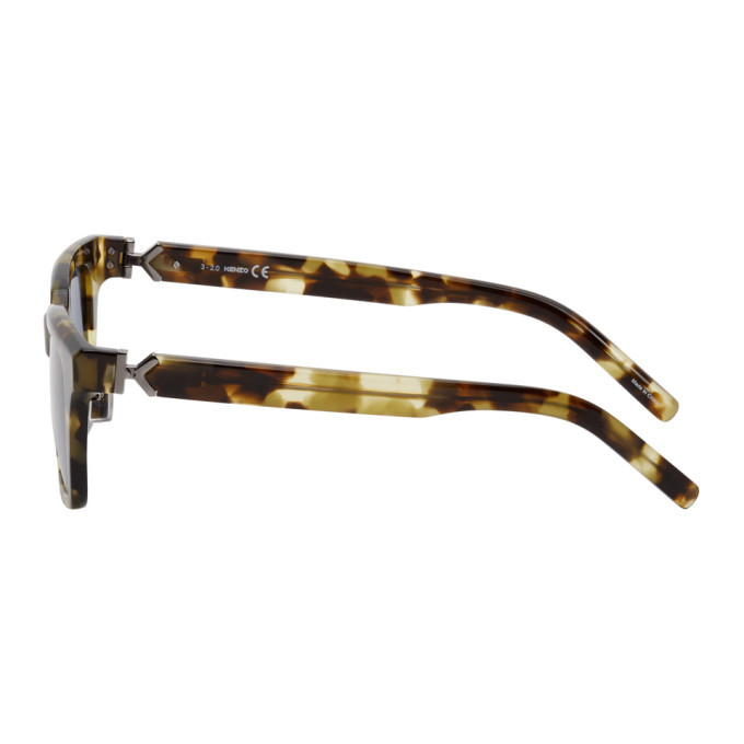 コーゾーkk Kenzo Tortoiseshell Rectangular Sunglasses Kenzo