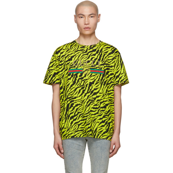 Photo: Gucci Yellow Zebra Vintage Logo T-Shirt
