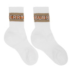 Burberry White Logo Socks