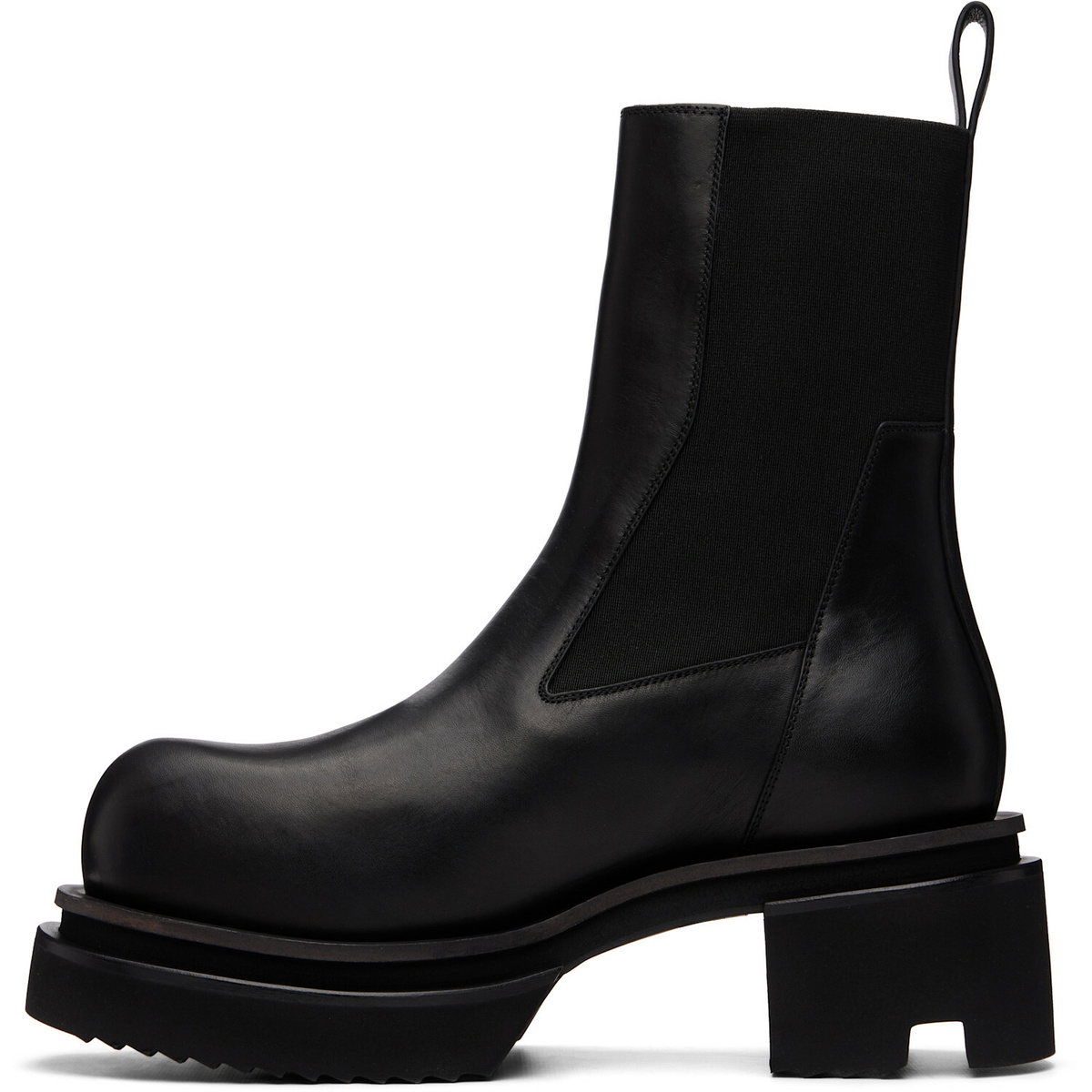 Rick Owens Black Tower Beatle Bogun Chelsea Boots