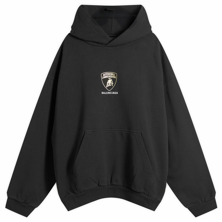 Photo: Balenciaga Men's Automobili Lamborghini Medium Fit Hoodie in Faded Black