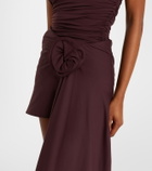 Magda Butrym Floral-appliqué draped miniskirt