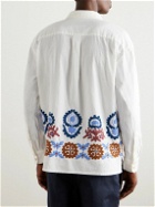 A Kind Of Guise - Gusto Embroidered Cotton Shirt - White