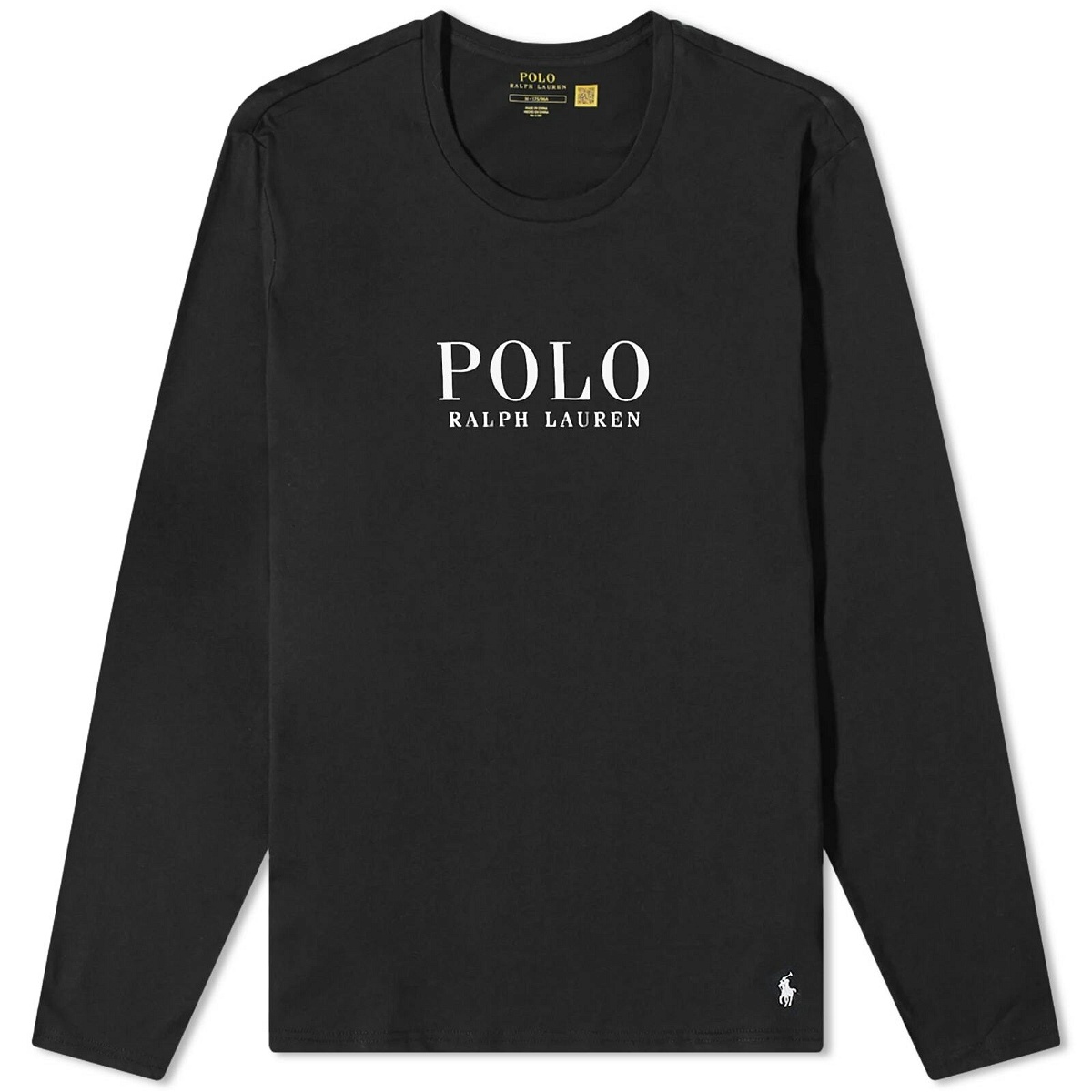 Polo Ralph Lauren Men's Long Sleeve Logo Lounge T-Shirt in Polo Black ...