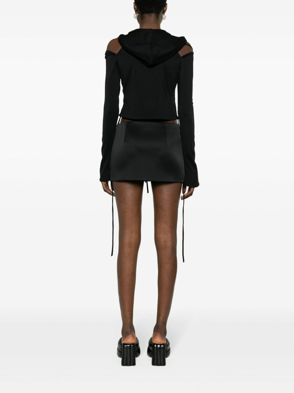 Jade Cropper Black Cut-Out Crop Top