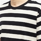 Nudie Jeans Co Men's Nudie Uno Block Stripe T-Shirt in Off White/Black