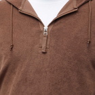 Universal Works Men's Terry Fleece Beach Hoody in Brown