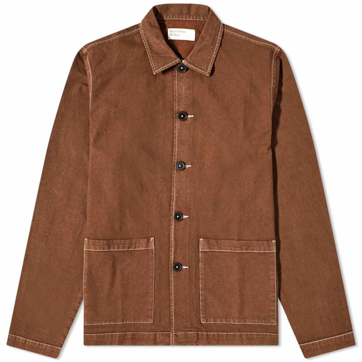 Photo: Universal Works Men's Marl Twill Easy Overshirt in Brown
