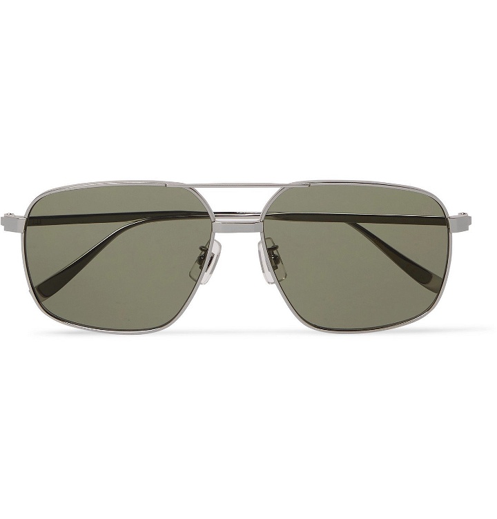 Photo: DUNHILL - Aviator-Style Gold-Tone and Tortoiseshell Acetate Sunglasses - Silver