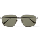 DUNHILL - Aviator-Style Gold-Tone and Tortoiseshell Acetate Sunglasses - Silver