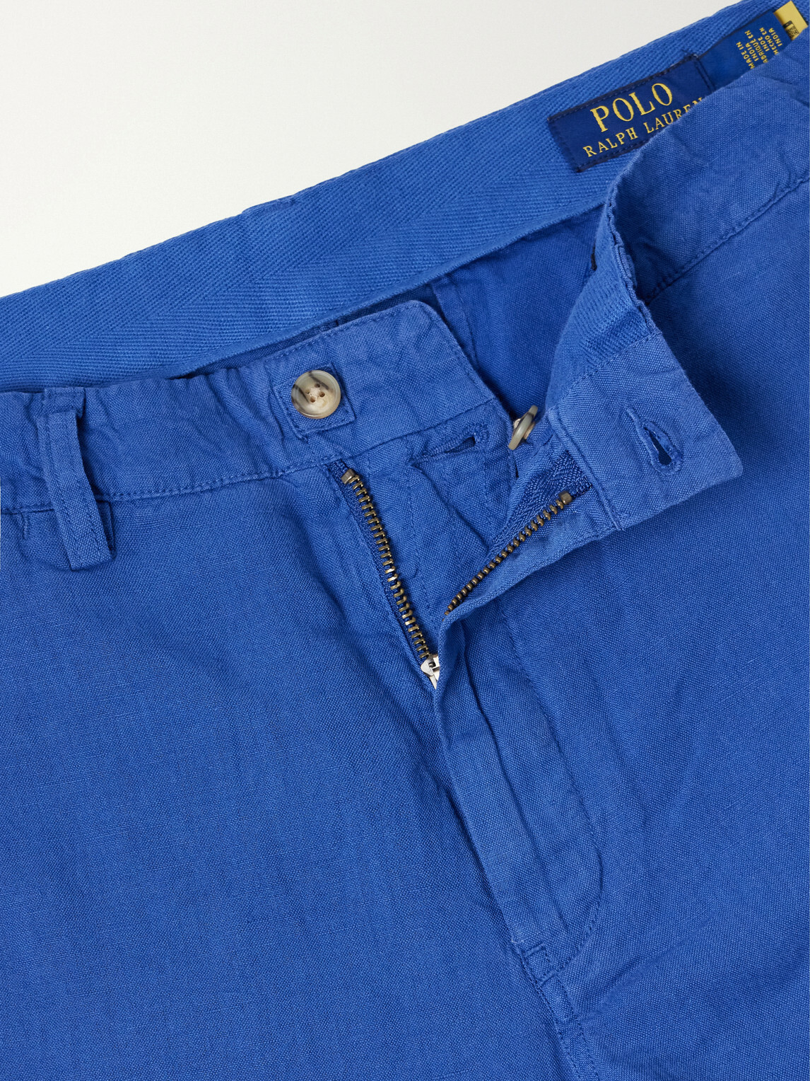 Polo Ralph Lauren - Straight-Leg Linen and Cotton-Blend Trousers - Blue