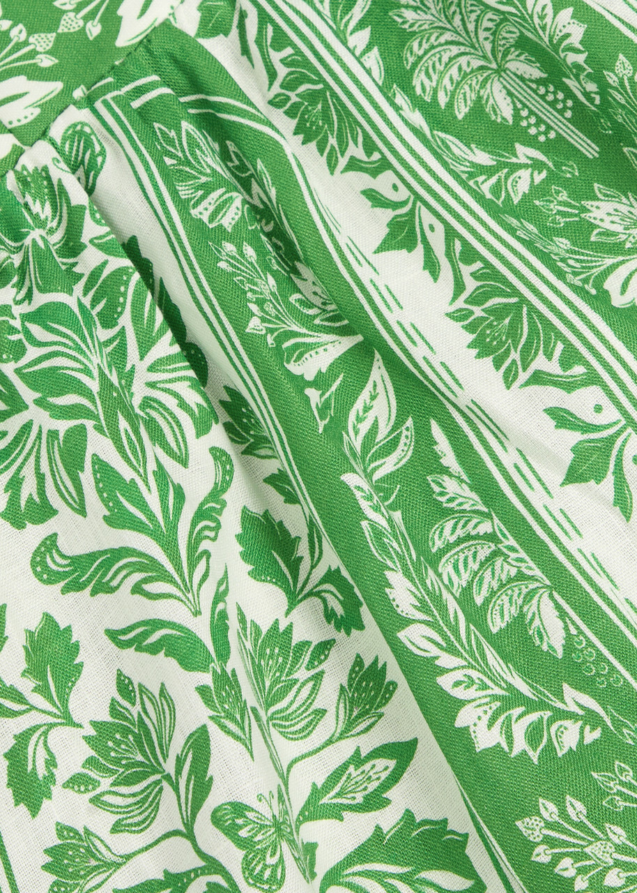 emerald green mini bodycon dress Tropical Swing Green Sleeveless Midi Dress main image 1