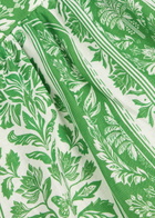 Farm Rio Tapestry Printed Linen Midi Dress Green