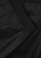 Eileen Fisher Coated Stretch-denim Trousers Black
