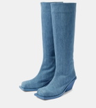 Gia Borghini Blondine denim knee-high boots