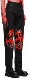 Maximilian Davis Black Logo Denim Jeans