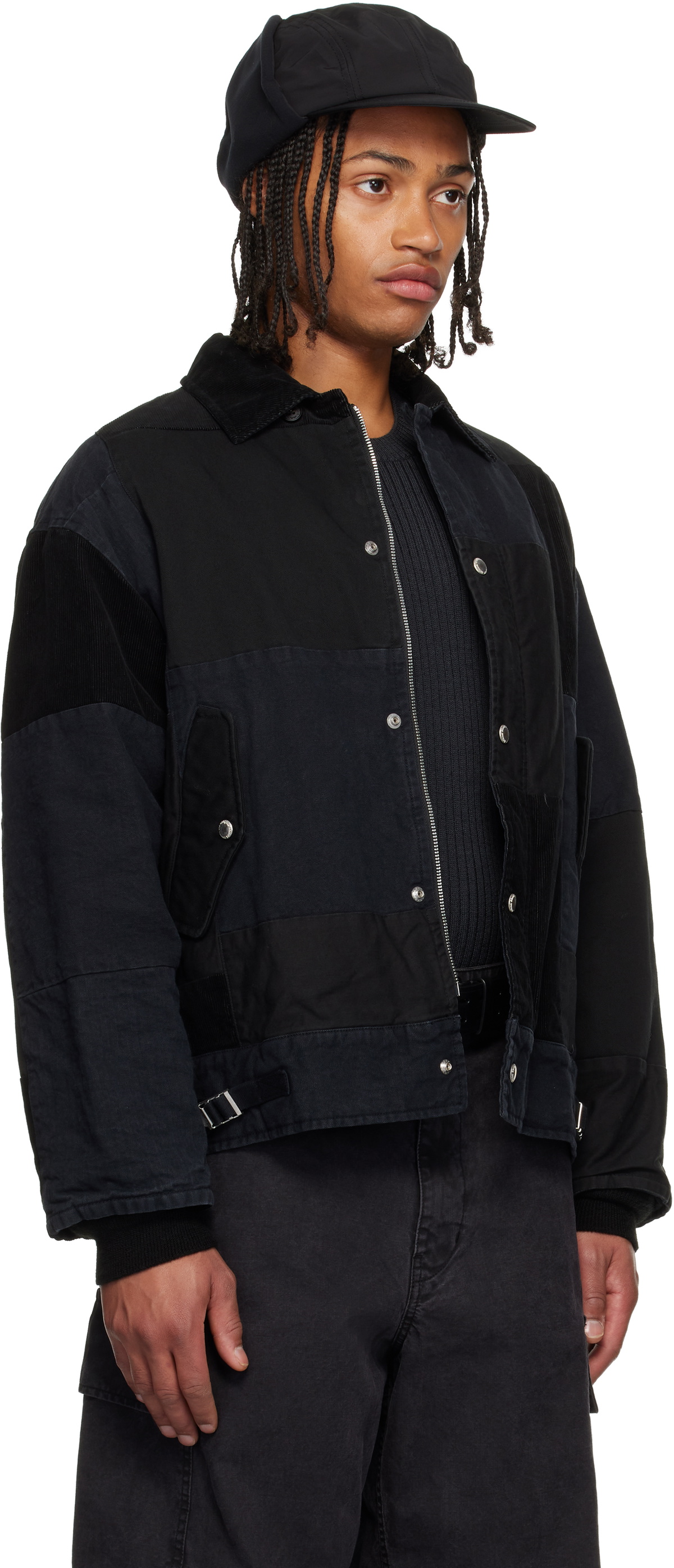 Comme des Garçons Homme Black Mix Garment Treated Jacket Comme des
