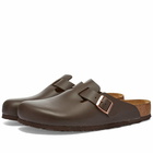 Birkenstock Boston in Dark Brown Smooth Leather