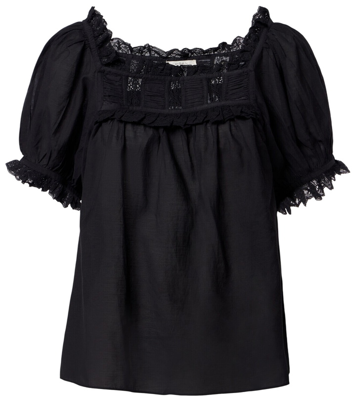 Photo: Dôen Frances lace-trimmed cotton-blend top