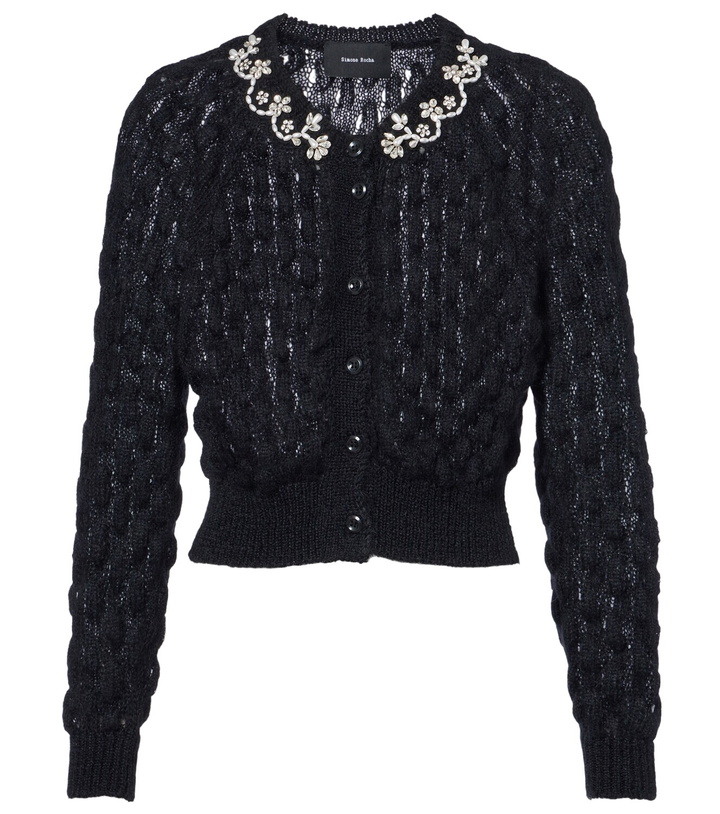Photo: Simone Rocha Embellished mohair-blend cardigan