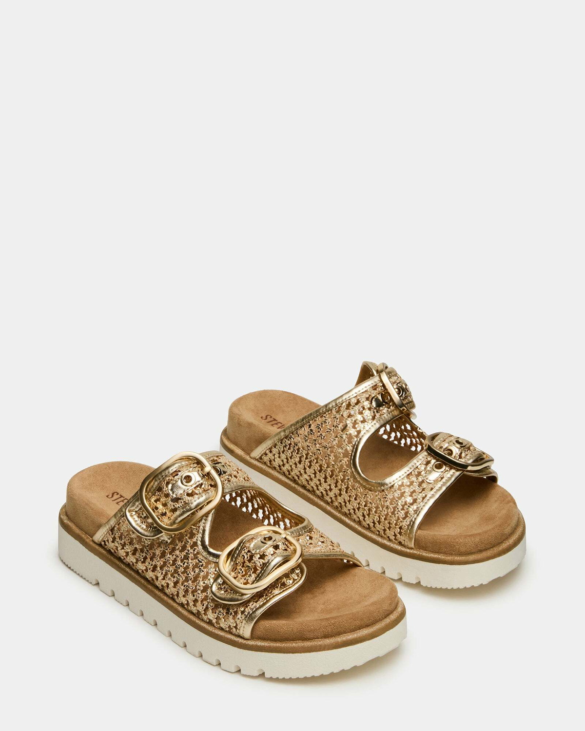 Steve Madden Shellby Sandals in Gold