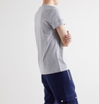 Balmain - Slim-Fit Logo-Embossed Mélange Cotton-Jersey T-Shirt - Gray