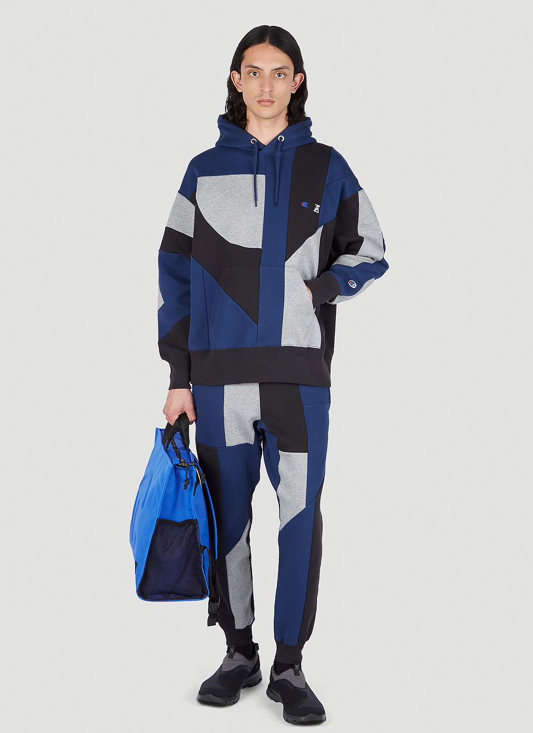 Champion x Anrealage Contrast Panel Hooded Sweatshirt