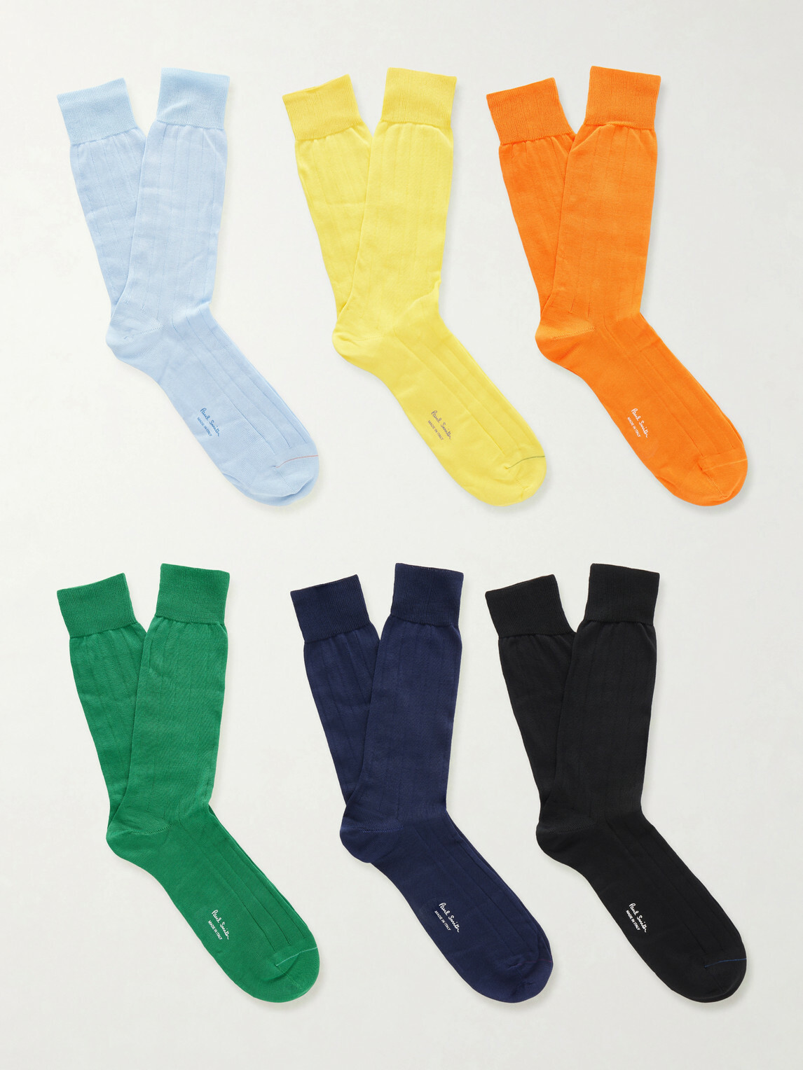 Paul Smith - Pack of Six Cotton-Blend Socks