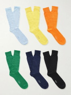 Paul Smith - Pack of Six Cotton-Blend Socks