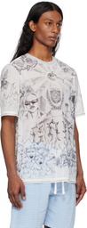 Casablanca Gray Tattoo Mesh T-shirt