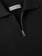 The Elder Statesman - Cashmere Zip-Up Sweater - Black