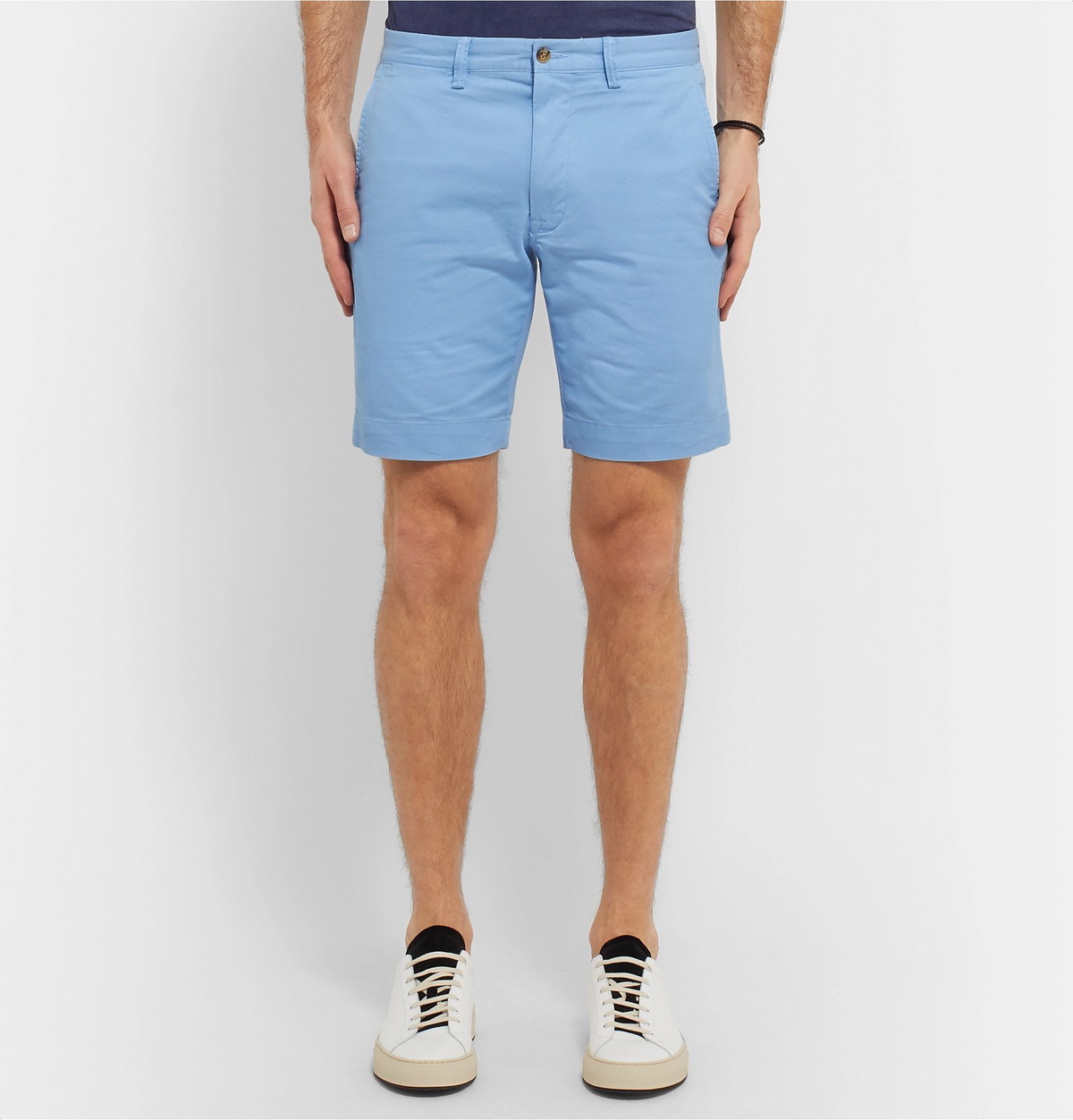 Slim-fit shorts in stretch-cotton twill