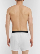 TOM FORD - Grosgrain-Trimmed Cotton Boxer Shorts - White