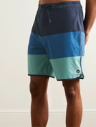 Outerknown - Tasty Scallop Straight-Leg Long-Length Striped Recycled Swim Shorts - Blue