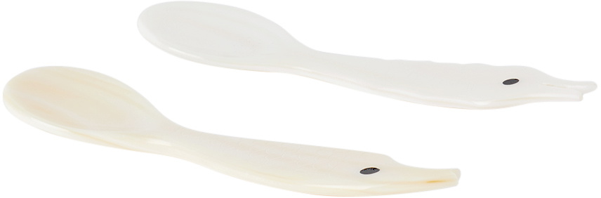 Gohar Off-White Mother of Pearl Sea Creatures Spoon Set
