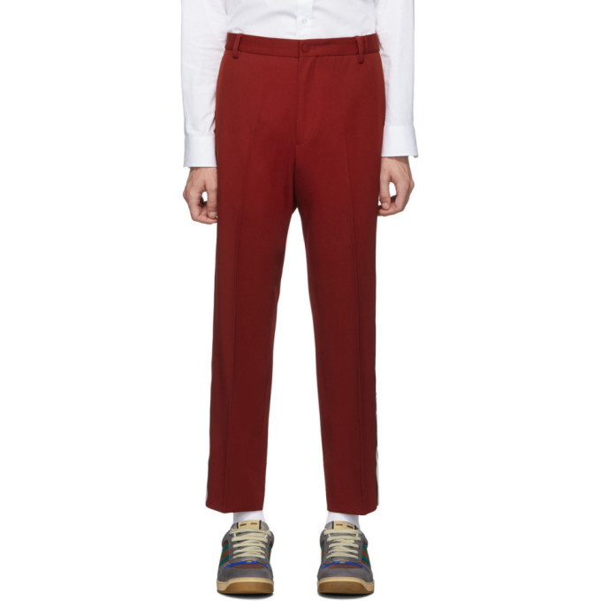 Photo: Gucci Red Gucci Band Trousers