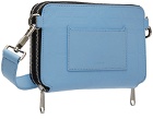 Burberry Blue Embossed Check Messenger Bag