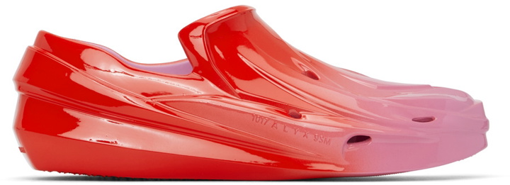 Photo: 1017 ALYX 9SM Red & Pink Mono Slip-On Slippers