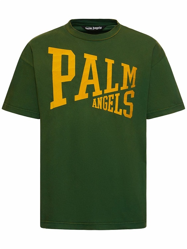 Photo: PALM ANGELS College Printed Cotton T-shirt