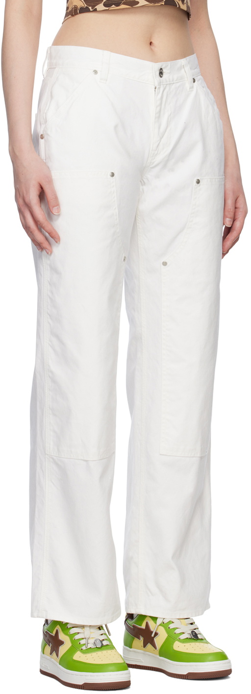 BAPE White Ape Head One Point Trousers