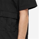 Uniform Bridge Men's Short Sleeve Popover Nylon Shirt in Black
