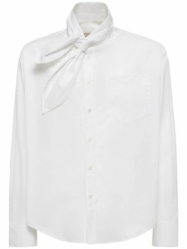 Photo: AMI PARIS Scarf Collar Cotton Poplin Shirt