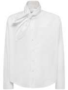 AMI PARIS Scarf Collar Cotton Poplin Shirt