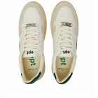 East Pacific Trade Men's Dive Court Sneakers in Off White/Tofu/Green