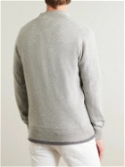 William Lockie - Oxton Cashmere Half-Zip Sweater - Gray