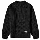 Neighborhood Men's Savage Cable Sweater in Black