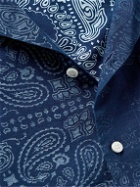 Alex Mill - Convertible-Collar Indigo-Dyed Bandana-Print Cotton Shirt - Blue