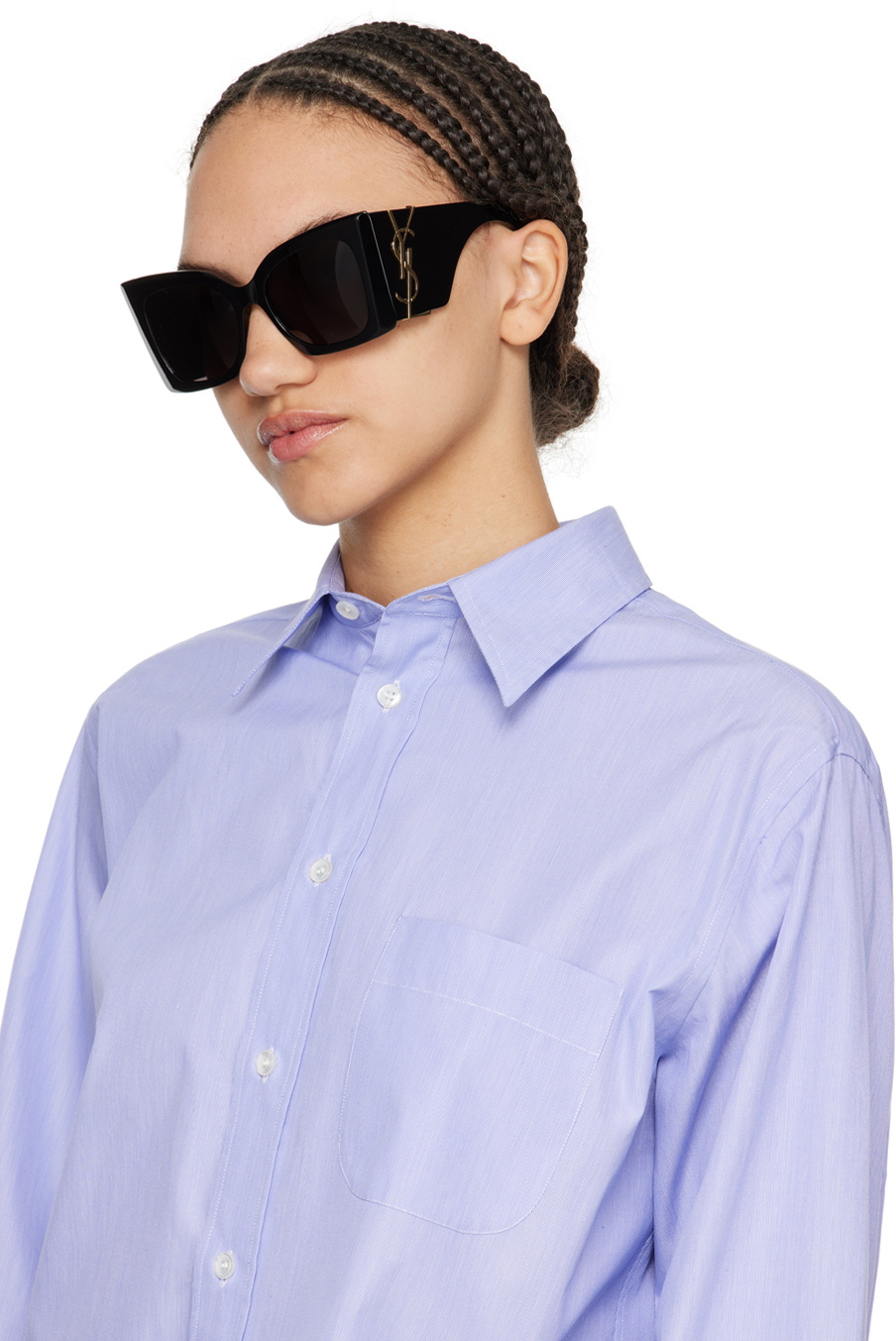 Saint Laurent Black SL M119 Blaze Sunglasses Saint Laurent