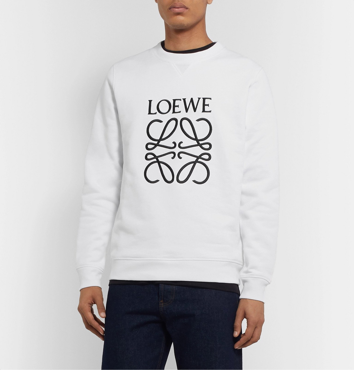 Loewe - Slim-Fit Logo-Embroidered Loopback Cotton-Jersey